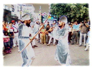 namdhari sikhs celebrating holla